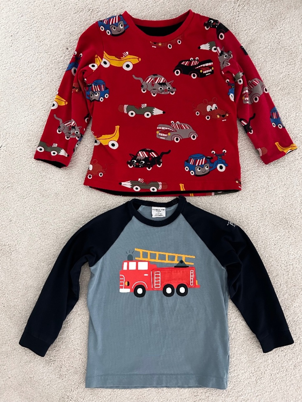 Two Polarn O Pyret toddler tees 1.5-2-3 years